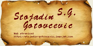 Stojadin Gotovčević vizit kartica